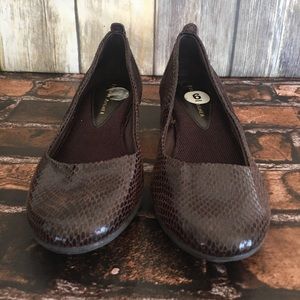 Etienne Aigner Brown Slip On Wedge Heel